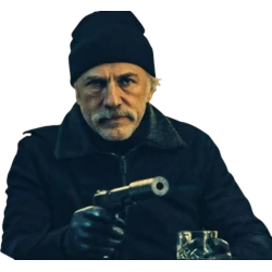 Old Guy 2025 Christoph Waltz Black Jacket