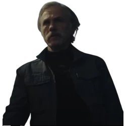 Old Guy 2025 Christoph Waltz Gray Jacket