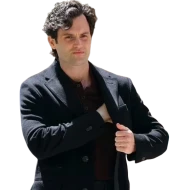 Penn Badgley You S05 Joe Goldberg Black Coat