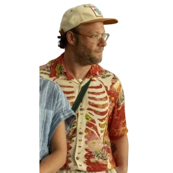 Platonic Seth Rogen Skeleton Print Shirt