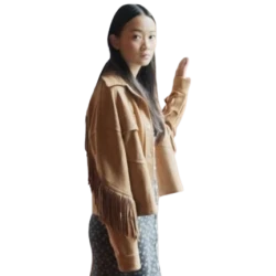 Presence Callina Liang Brown Suede Fringed Jacket