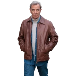 Robson Green The Game 2025 Leather Jacket