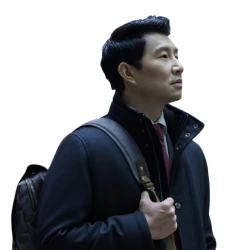 Simu Liu The Copenhagen Test Navy Wool Overcoat