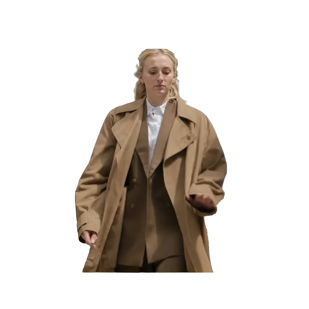 Steal Sophie Turner Beige Trench Coat | America Suits