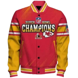 Super Bowl LIX Kansas City Chiefs Red Bomber Jacket Super Bowl LIX Kansas City Chiefs Red Bomber Jacket