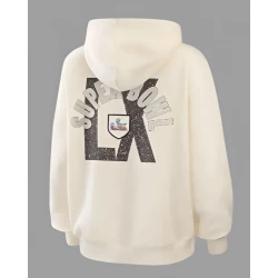 Super Bowl LX White Fleece Hoodie