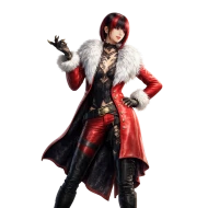 Tekken 8 Anna Williams Red Fur Wool Coat