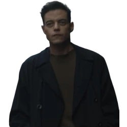 The Amateur 2025 Rami Malek Black Trench Coat