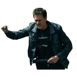 The Bondsman Kevin Bacon Black Leather Jacket