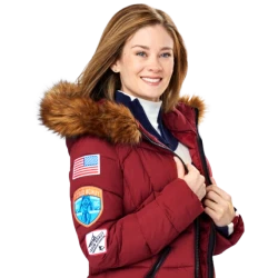 The Finnish Line Kim Matula Red Fur Hooded Jacket The Finnish Line Kim Matula Red Fur Hooded Jacket