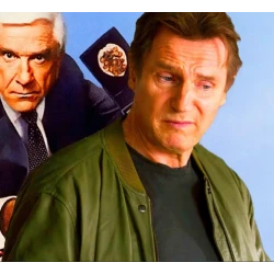 The Naked Gun Liam Neeson Green Bomber Jacket The Naked Gun Liam Neeson Green Bomber Jacket