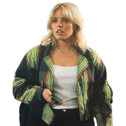 The Sex Lives of College Girls S03 Leighton Murray Green Madras Jacket