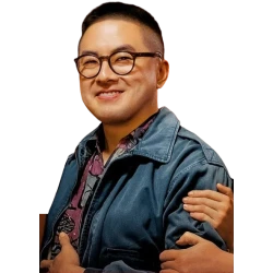 The Wedding Banquet 2025 Bowen Yang Blue Jacket