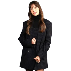 Together Alison Brie Striped Coat