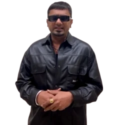 Yo Yo Honey Singh Black Leather Jacket Yo Yo Honey Singh Black Leather Jacket