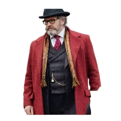 Young Sherlock Colin Firth Red Wool Coat
