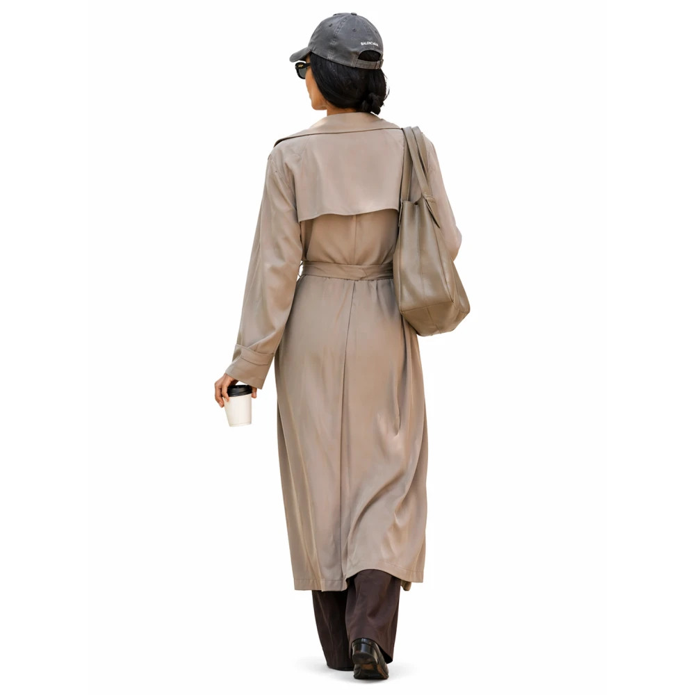 Zoe Kravitz Grey Trench Coat | America Suits
