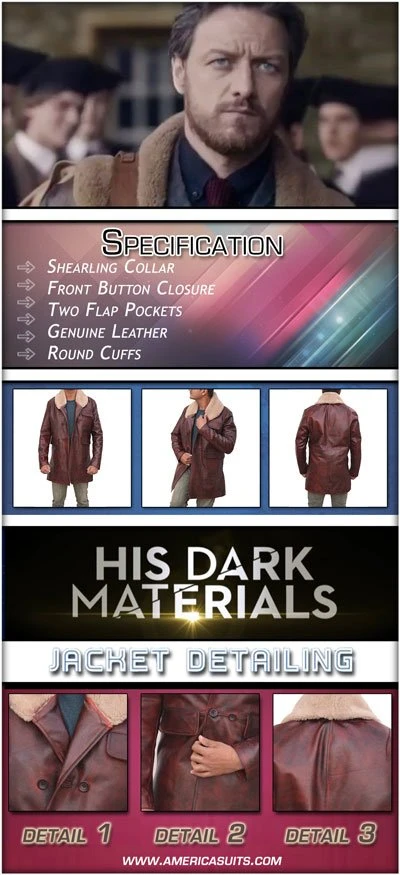 Lord Asriel His Dark Materials Leather Coat