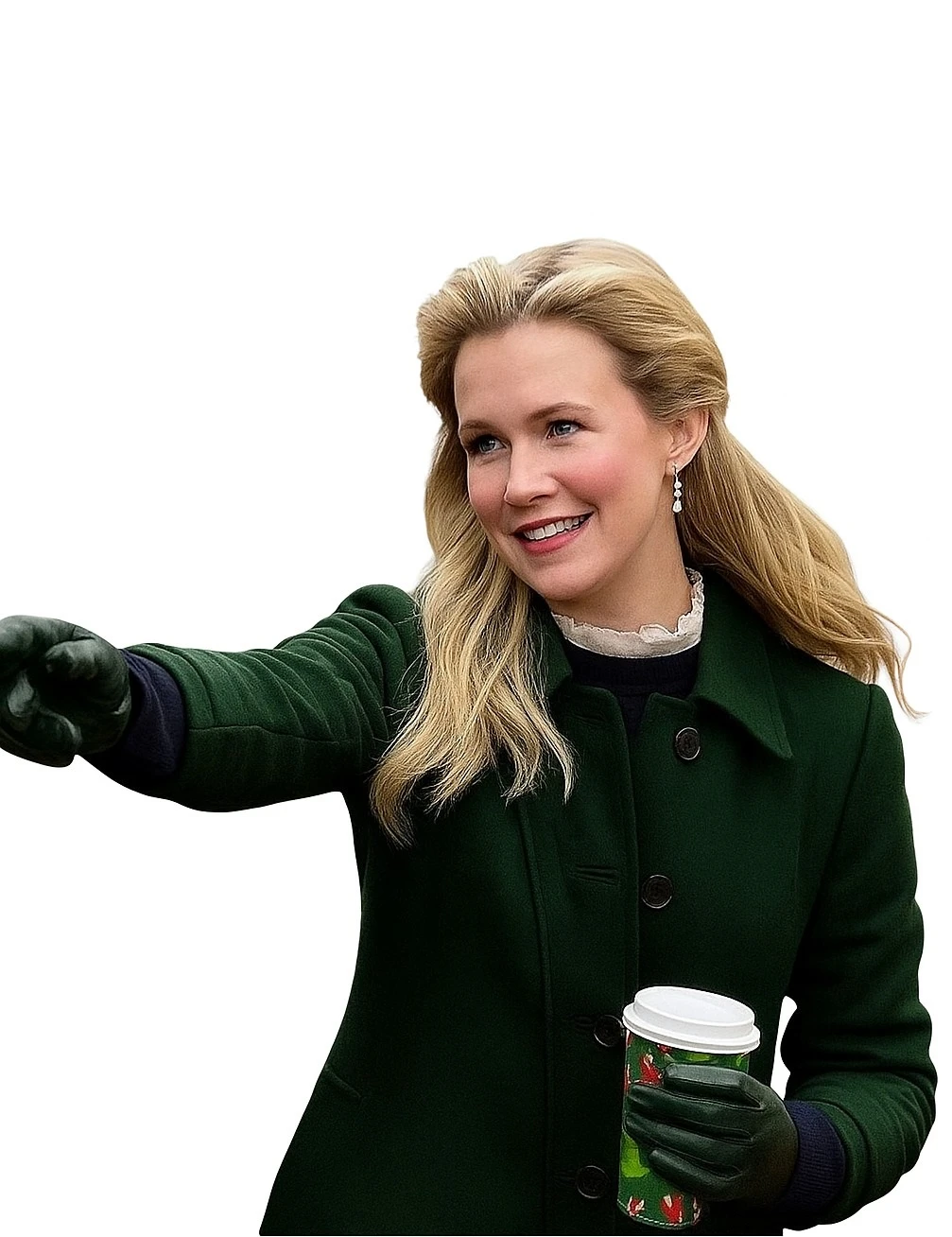 Ginna Claire Mason A Newport Christmas Green Trench Coat