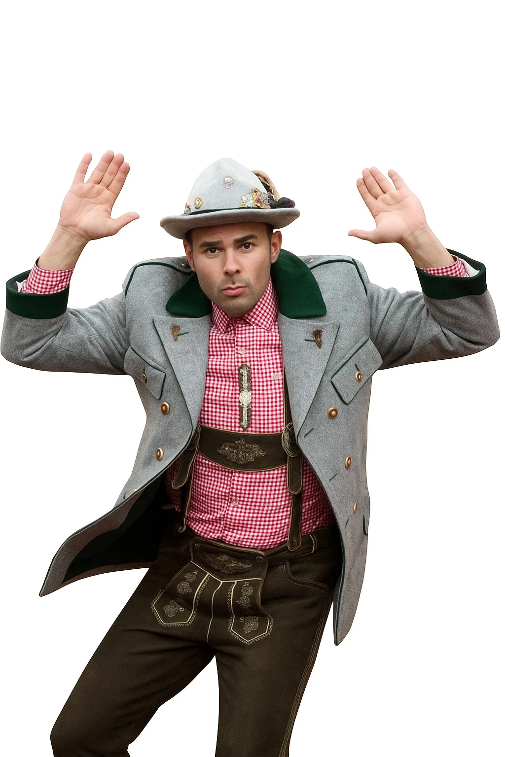 A Keller Christmas Vacation Jonathan Bennett Grey Wool Coat