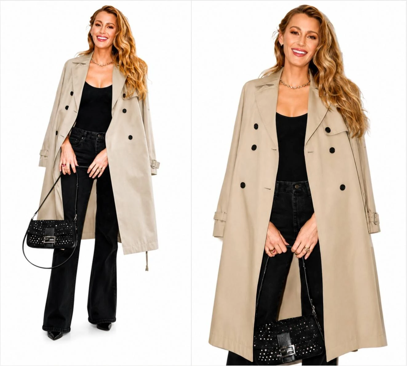 Blake Lively NYC 2026 Beige Trench Coat