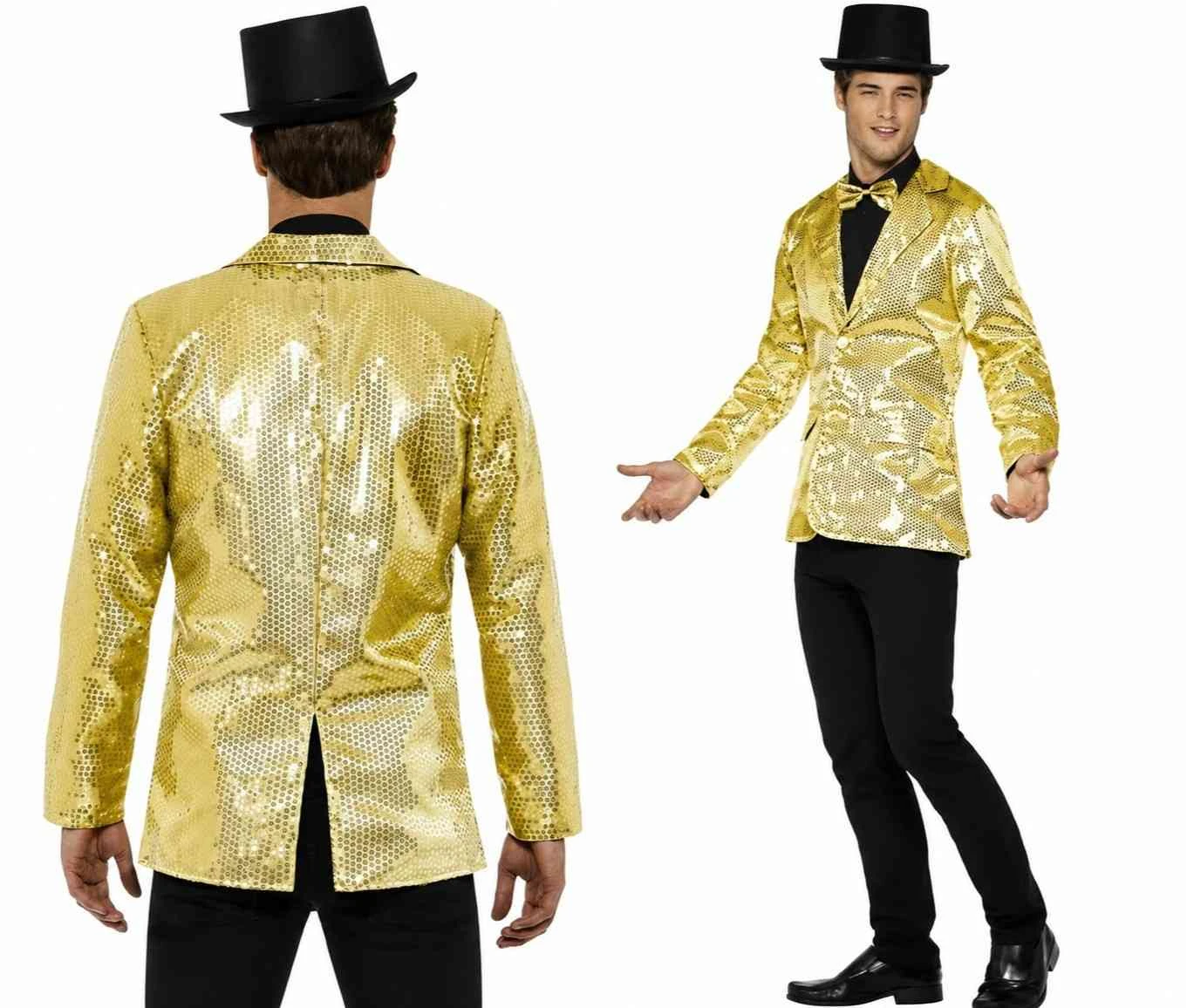 Elton John Gold Sequin Blazer Costume Jacket Back View