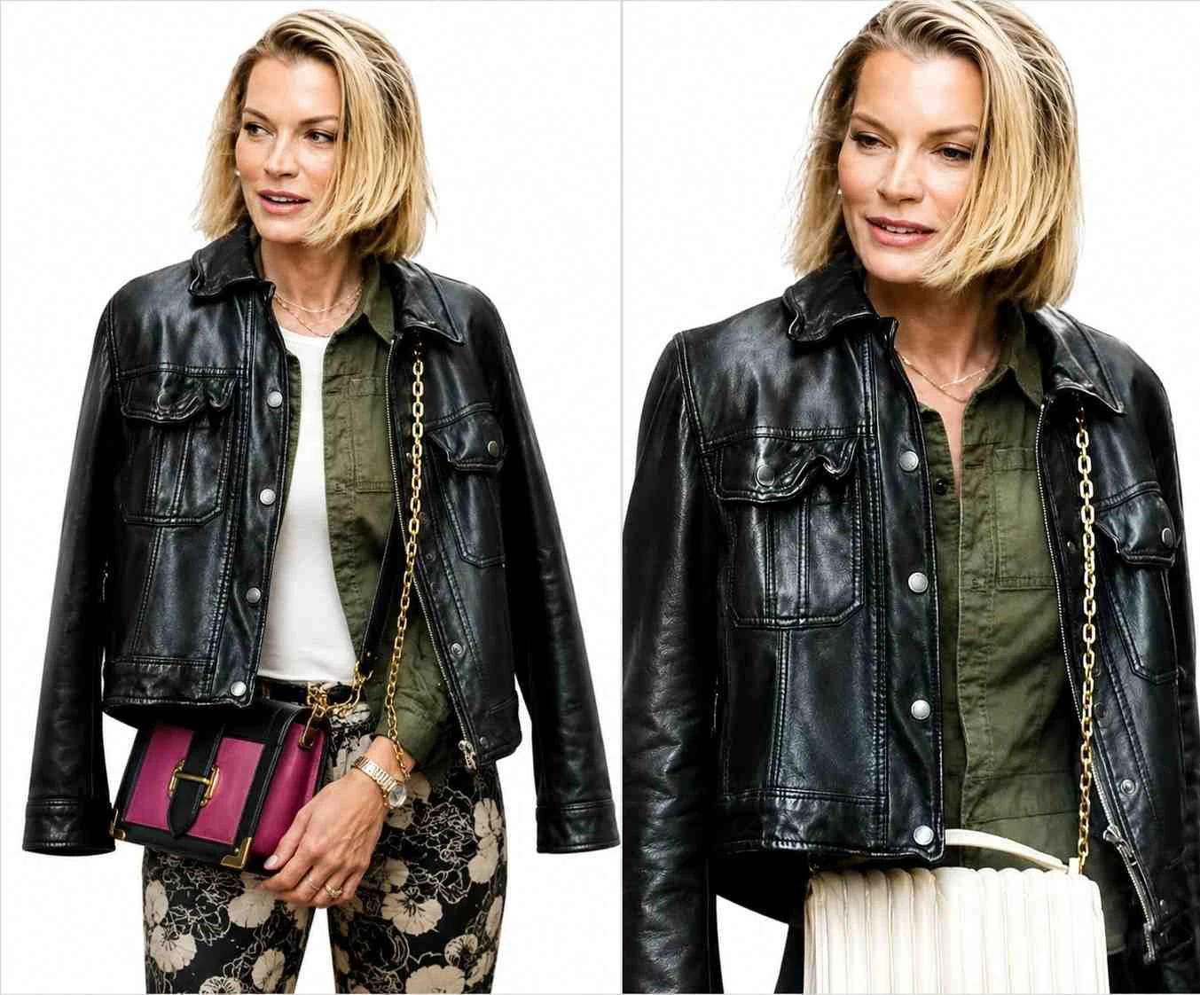 Lindsay Hubbard In the City 2026 Black Leather Jacket