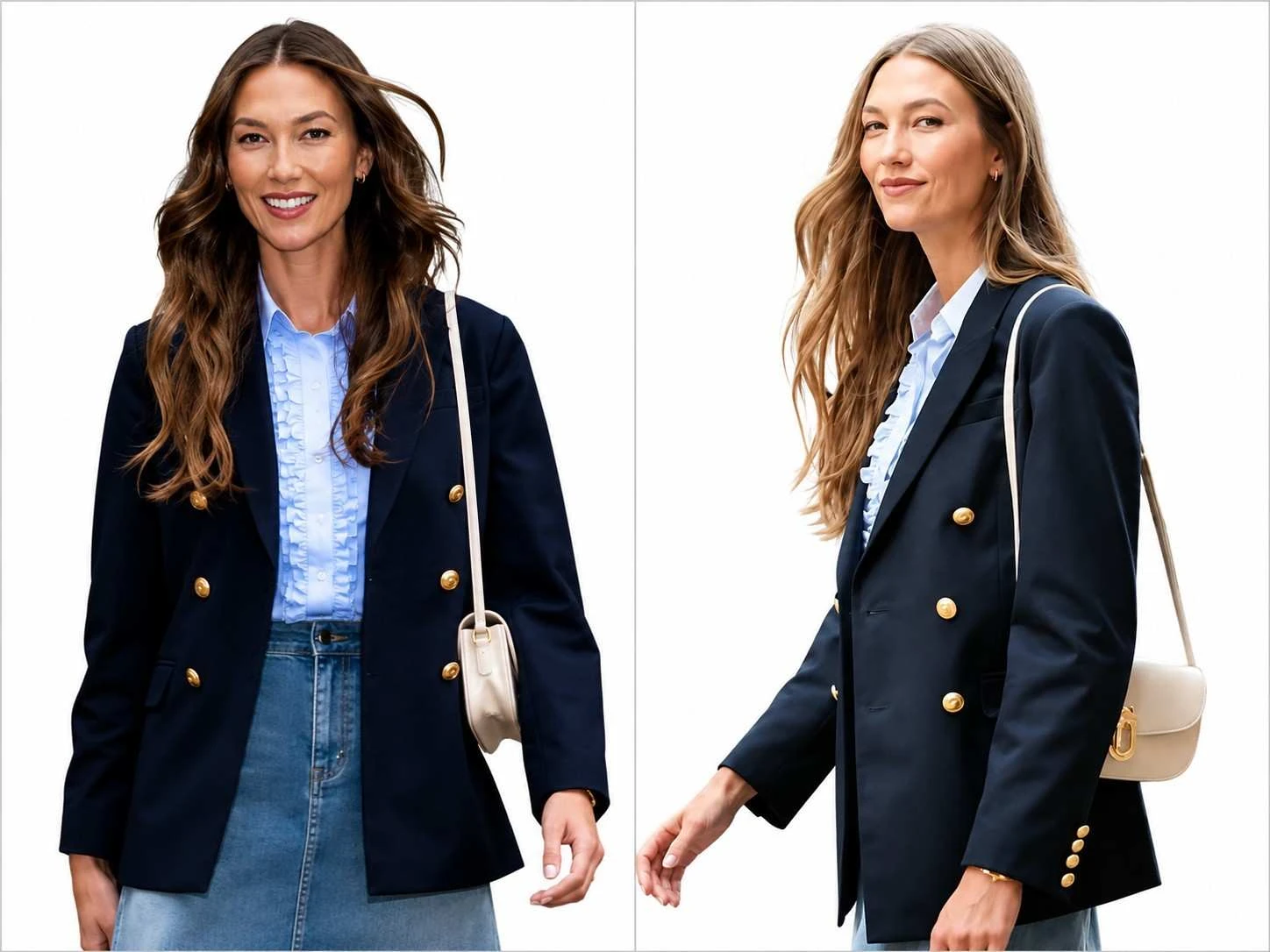 Karlie Kloss wearing the NYC 2026 black blazer with tailored fit