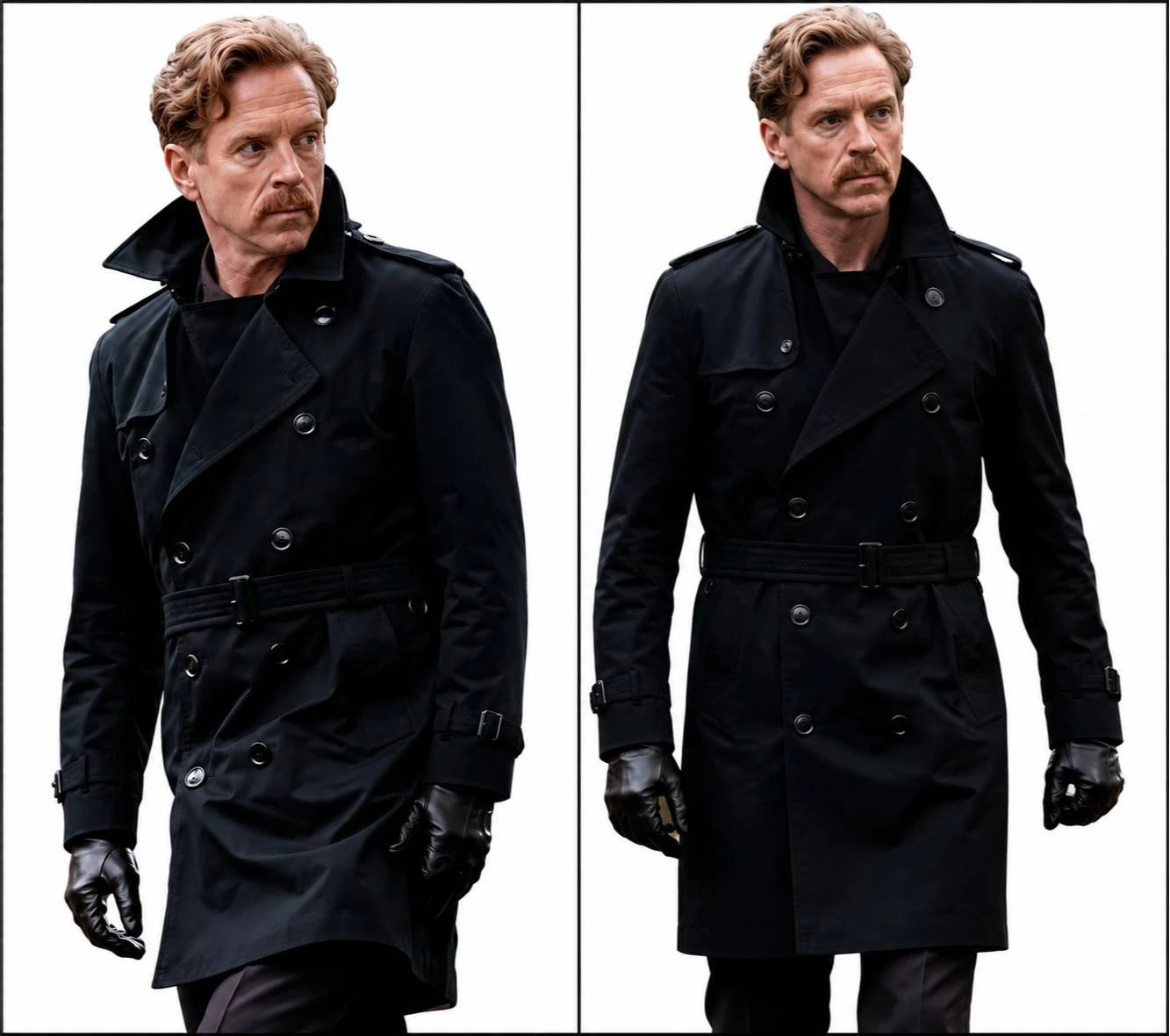 The Runner 2026 Damian Lewis Black Coat