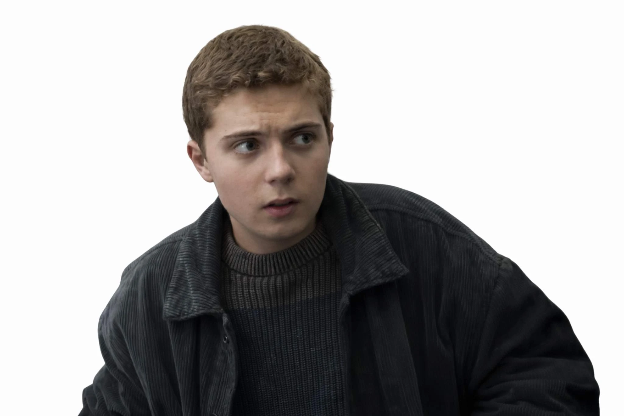 500 Miles Roman Griffin Davis Grey Jacket 500 Miles Roman Griffin Davis Grey Jacket worn by Finn in the movie.