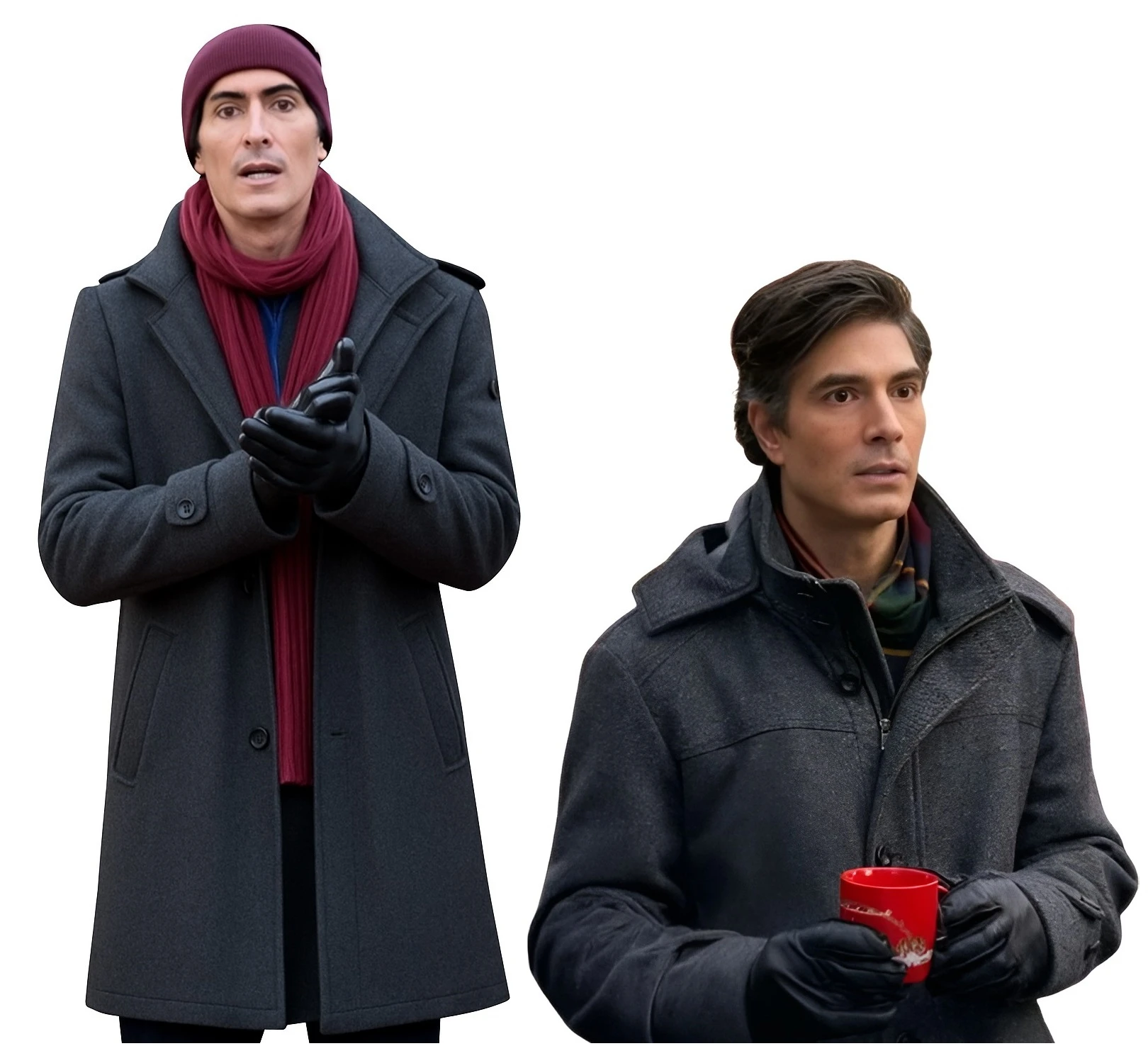A Keller Christmas Vacation Brandon Routh Wool Coat 