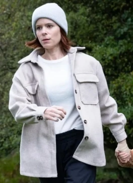 Kate Mara The Astronaut White Wool Jacket Kate Mara The Astronaut White Wool Jacket