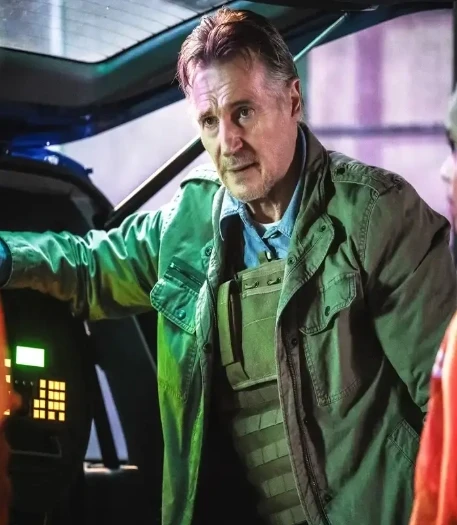 Liam Neeson Cold Storage Green Cotton Jacket