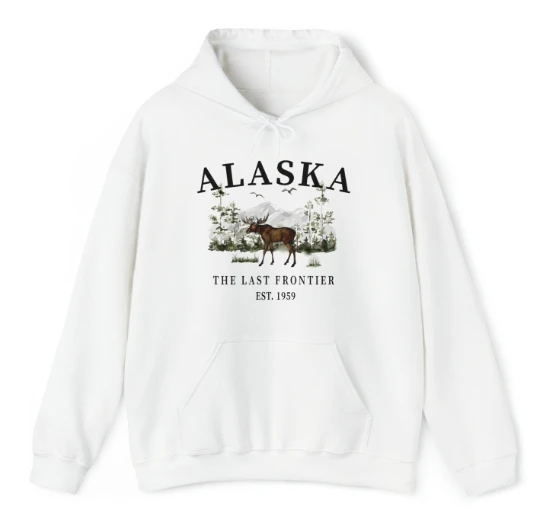 Alaska The Last Frontier Wildlife Hoodie