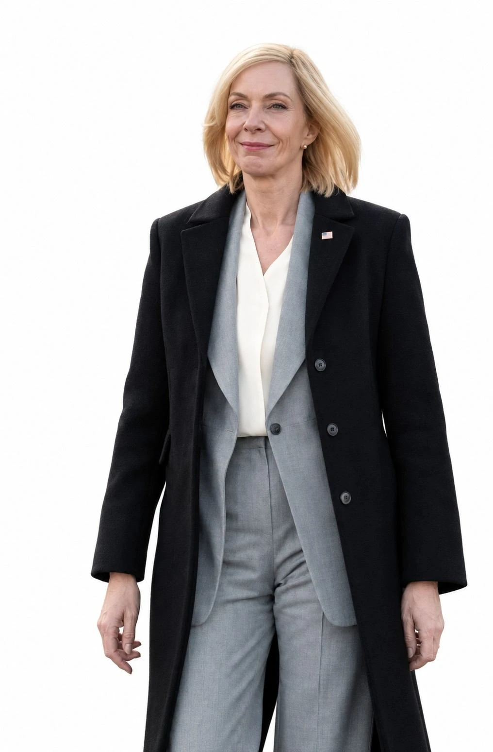 Allison Janney The Diplomat Season 4 Black Long Coat Allison Janney wearing black long coat in The Diplomat Season 4