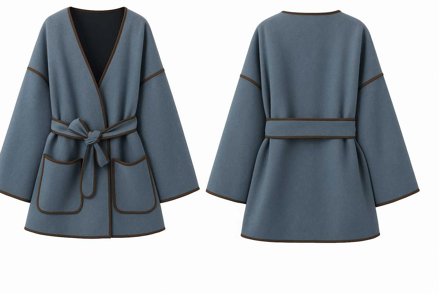 Alls Fair 2025 Naomi Watts Kimono Wrap Coat