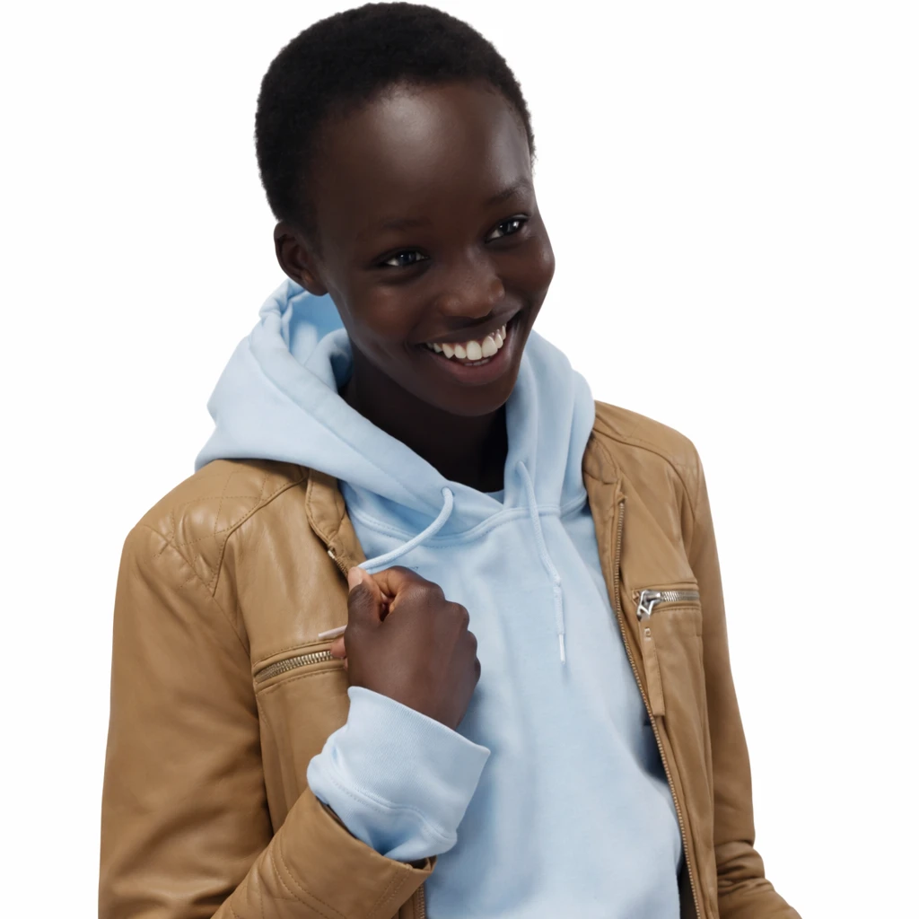 Anyier Anei Couture, Anyier Anei Couture Jacket, Couture Tan Brown Jacket, Anyier Anei Movie Jacket, Anyier Anei Leather Jacket, Couture Movie Outfit, Tan Brown Movie Jacket, Anyier Anei Film Costume, Couture Inspired Jacket, Celebrity Movie Leather Jacket, Movie Style Brown Jacket, Screen Worn Tan Jacket, Anyier Anei Street Style Jacket, Film Inspired Women Jacket, Cinema Inspired Leather Jacket