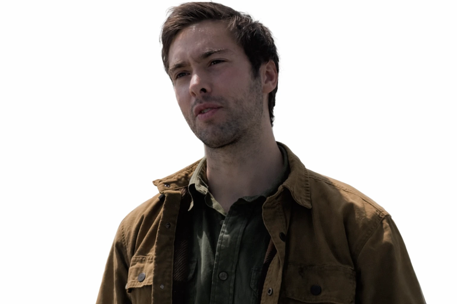 Austin North jacket, The Roughneck outfit, mustard jacket men, movie style coat, celebrity fashion jacket, Austin North coat, mustard cotton jacket, film inspired outerwear, Hollywood style jacket