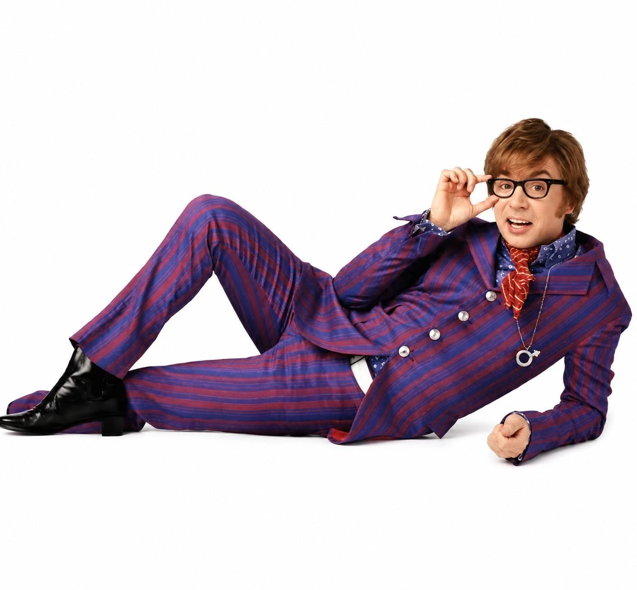 Mike Myers Austin Powers 4 Purple and Red Striped Suit