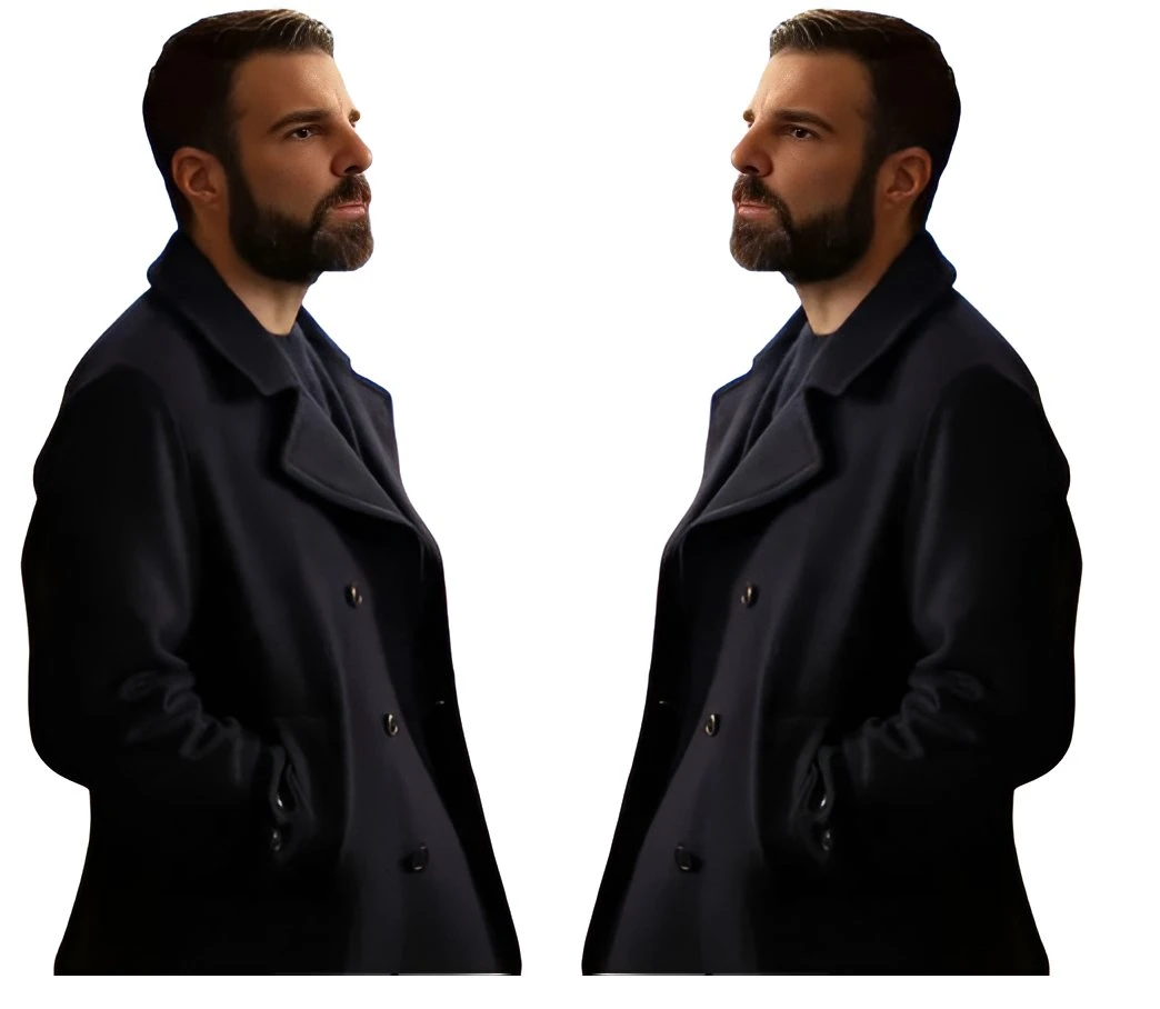 Brilliant Minds Zachary Quinto Wool Peacoat Brilliant Minds Zachary Quinto Wool Peacoat