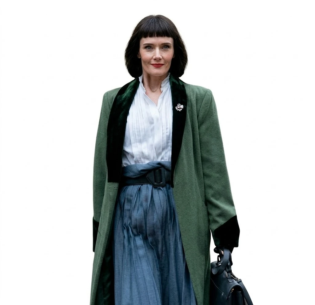 Rebecca Calder Green Wool Coat