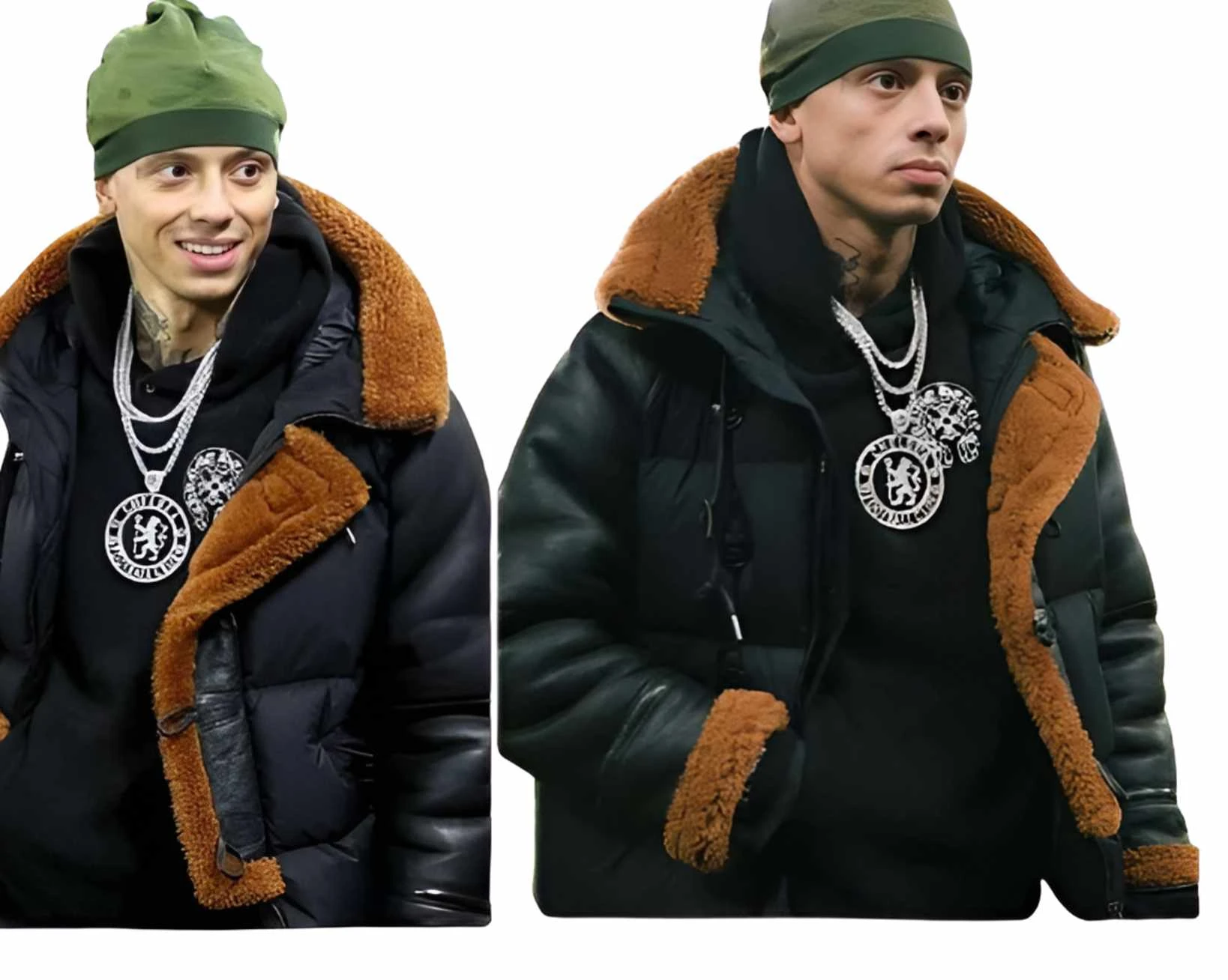 Central Cee Shearling Leather Jacket Central Cee Shearling Leather Jacket