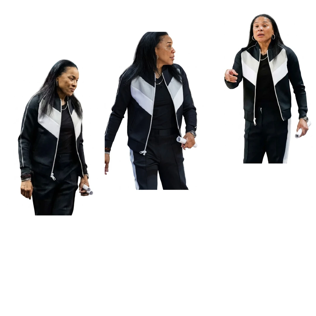 Coach Dawn Staley Black Tracksuit With Chevron Design