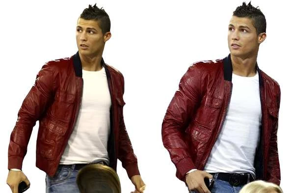 Cristiano Ronaldo Maroon Leather Jacket cristiano, ronaldo, maroon, leather, jacket, cr7