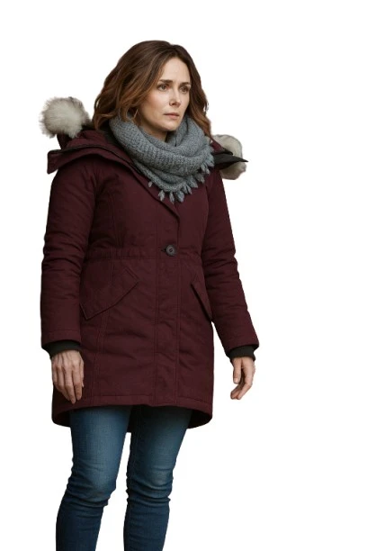 Cross Country Christmas Rachael Leigh Cook Parka Jacket 