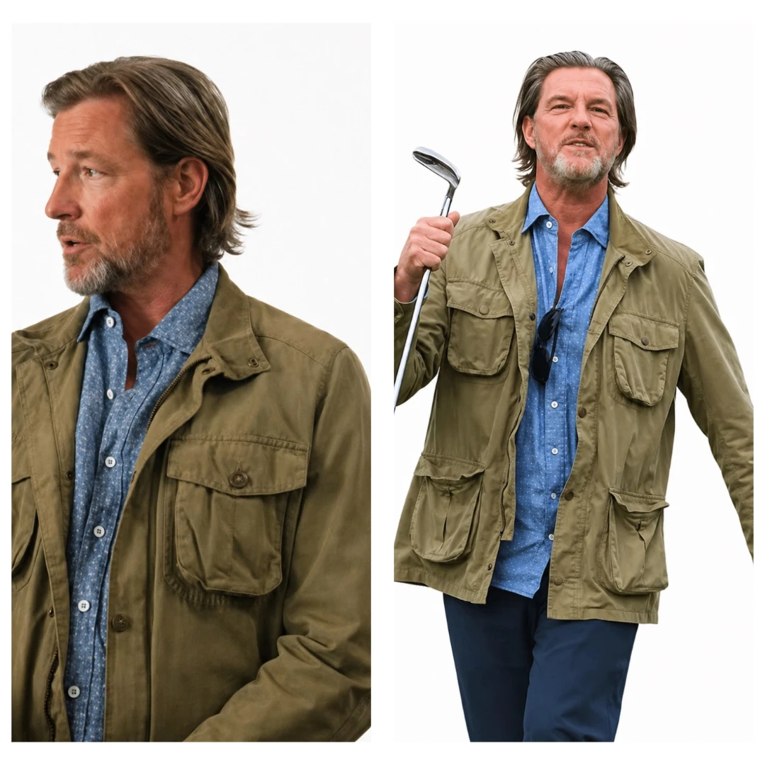 Edward Burns Finnegans Foursome 2026 Olive Green Cotton Jacket
