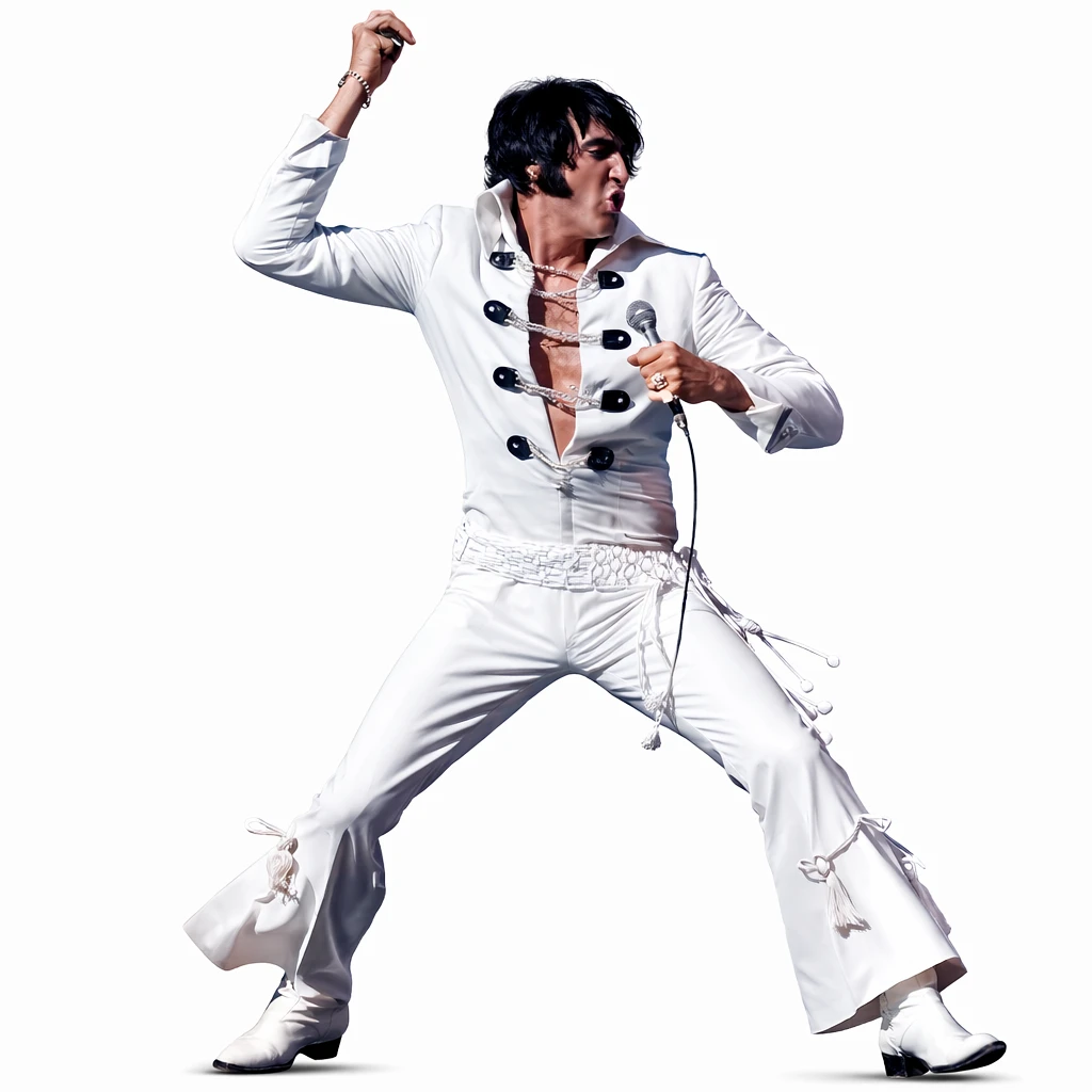 Elvis Presley Stage Performance Costume, Elvis Presley Costume, Elvis Stage Outfit, Elvis Concert Jumpsuit, Elvis White Jumpsuit, Elvis Tribute Costume, Elvis Rock And Roll Outfit, King Of Rock Costume, Elvis Cosplay Outfit, Elvis Halloween Costume, 70s Rock Star Costume, Retro Stage Costume, Vintage Music Icon Outfit, Celebrity Replica Costume, Classic Rock Performer Costume