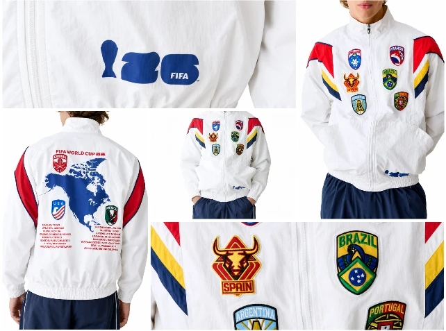 FIFA World Cup 2026 Woven Jacket Back View With World Cup Host Cities Print