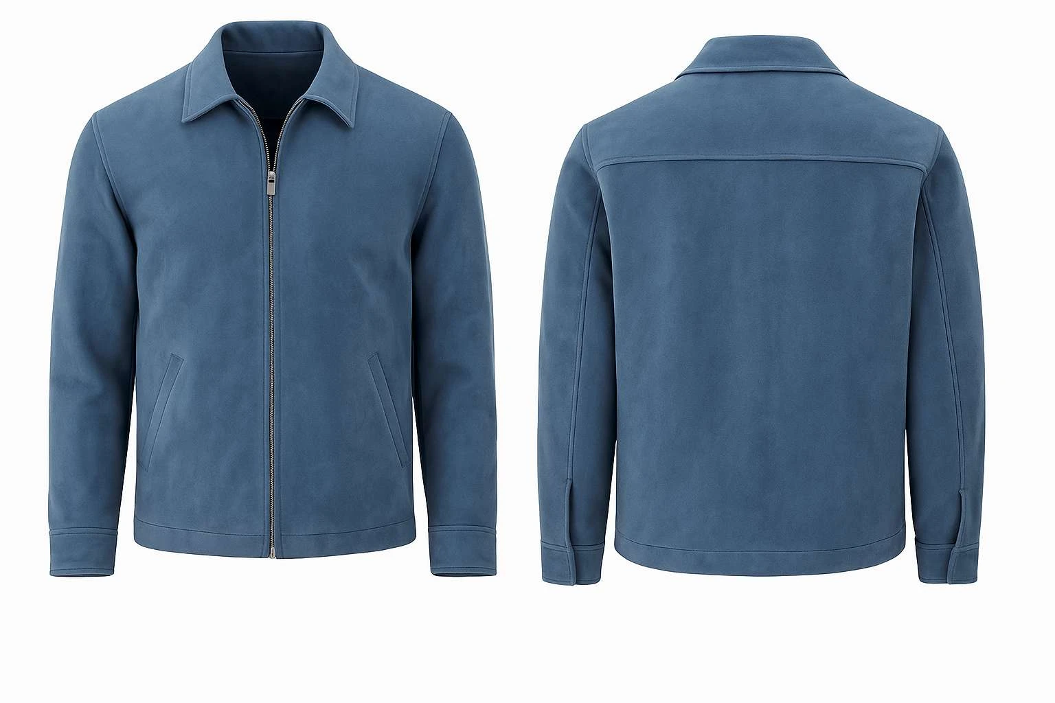 Finding Mr. Christmas Davey Fisher Blue Suede Jacket Finding Mr. Christmas Davey Fisher Blue Suede Jacket