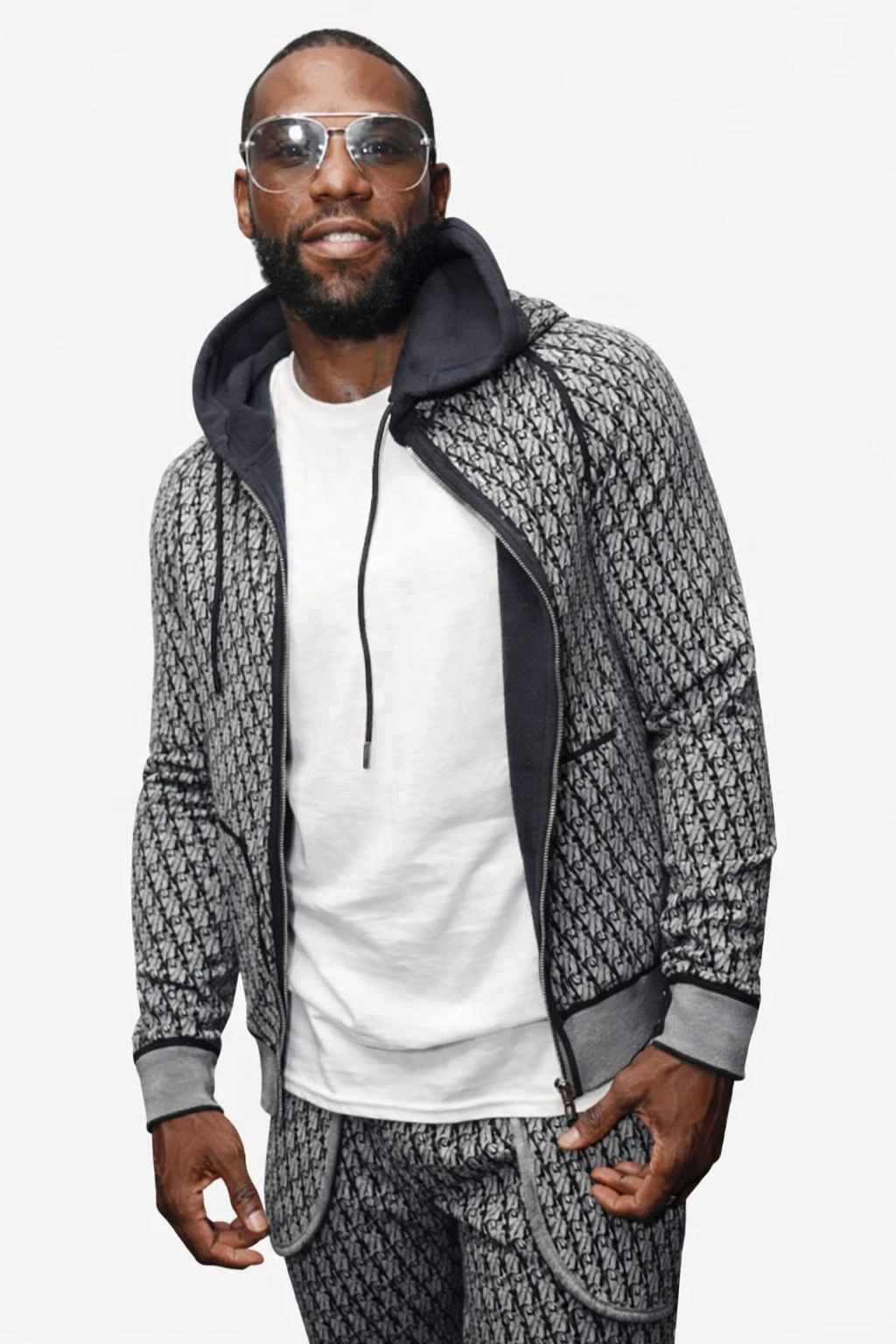 Floyd Mayweather Tracksuit, Dior Tracksuit, Dior Monogram Tracksuit, Grey Tracksuit Set, Designer Tracksuit Men, Celebrity Tracksuit, Luxury Tracksuit, Hooded Tracksuit, Men Designer Tracksuit, Mayweather Outfit